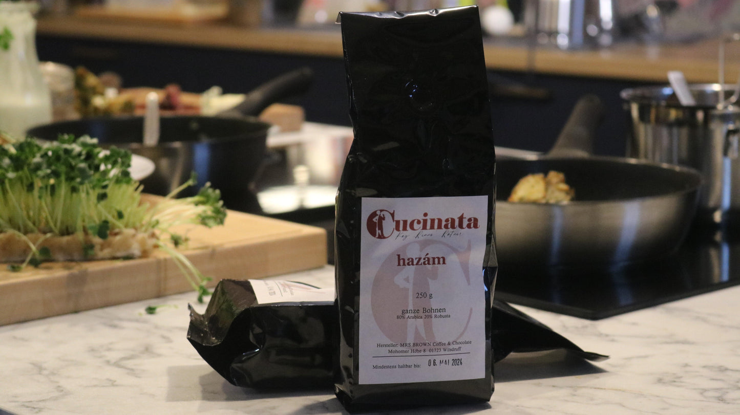 Cucinata Kaffee "hazám" I Espressobohne ganz 250g I Gourmet Espresso I kräftiger Geschmack I feiner Genuss - Cucinata