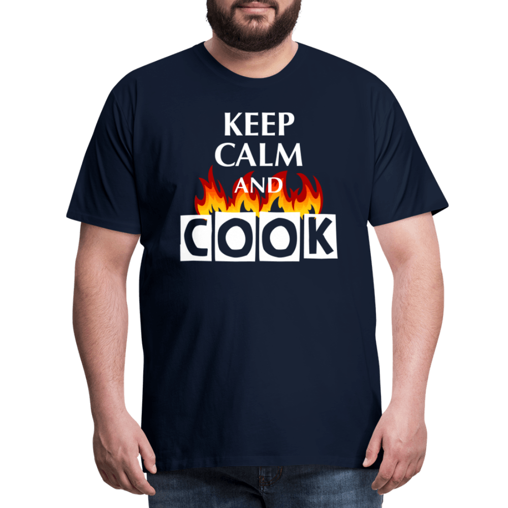 Rizzo kocht Keep Calm and Cook I Men’s Premium T-Shirt - navy