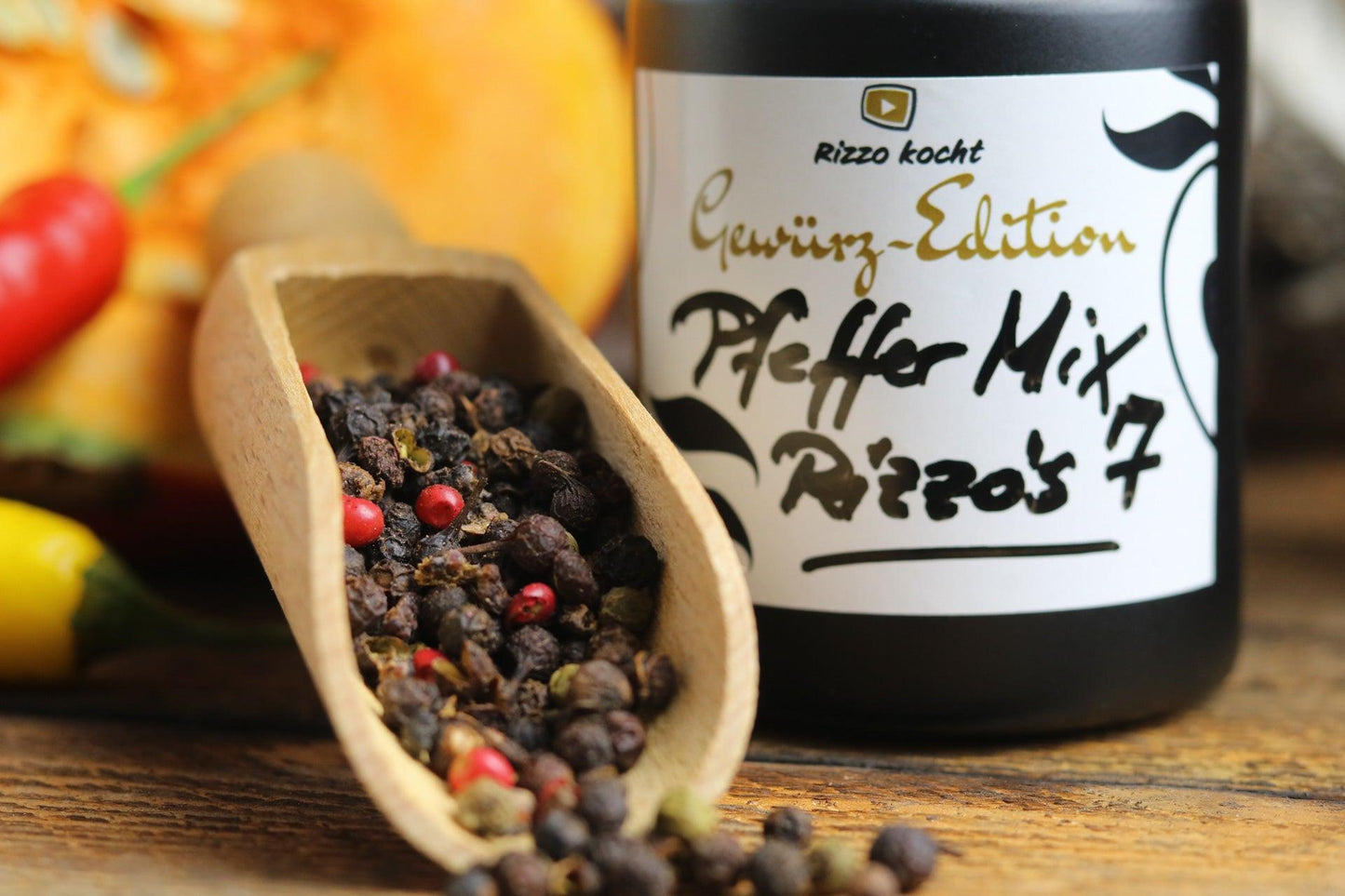 Pfeffermischung "Rizzo`s 7" I für Pfeffermühle oder Mörser I verzaubert Dich und Deinen Gaumen - Cucinata