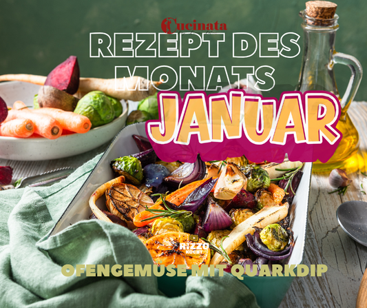 Winterliches Ofengemüse mit proteinreichem Quark-Dip