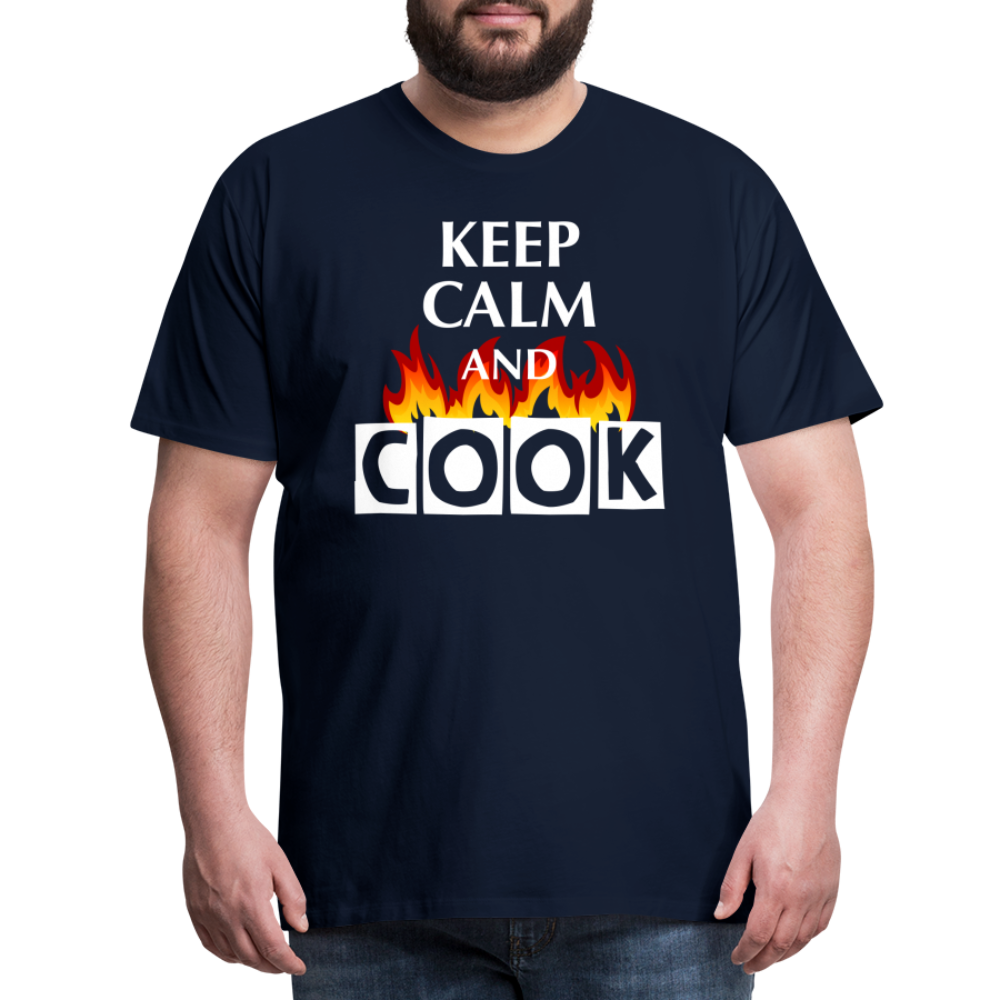 Rizzo kocht Keep Calm and Cook I Men’s Premium T-Shirt - navy