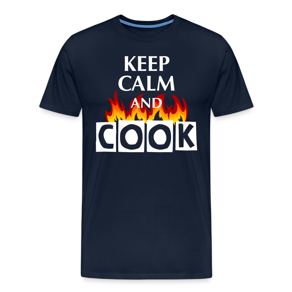 Rizzo kocht Keep Calm and Cook I Men’s Premium T-Shirt - navy