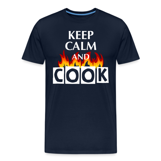 Rizzo kocht Keep Calm and Cook I Men’s Premium T-Shirt - navy